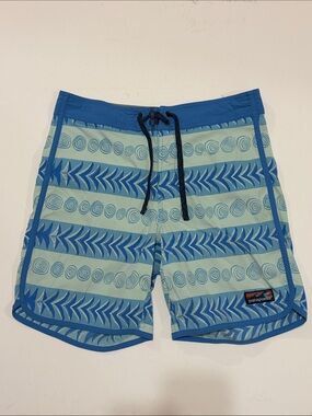 Patagonia Wavefarer Board Shorts Blue Print Swim Trunks STY86731 SP19